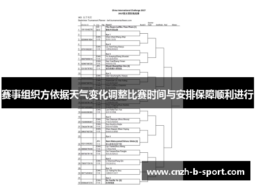 赛事组织方依据天气变化调整比赛时间与安排保障顺利进行